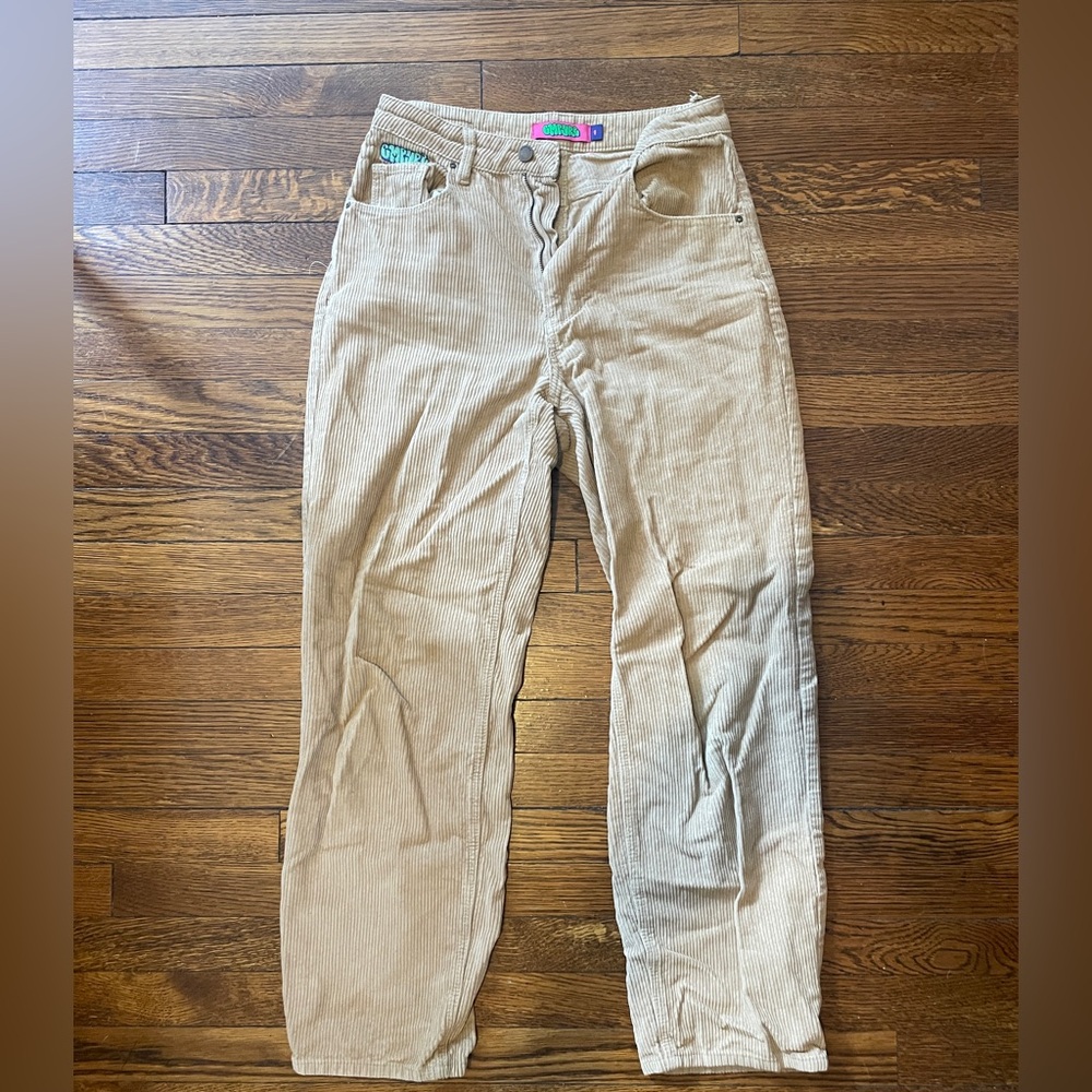 Empyre Tan Khaki Tori 90’s Skater Baggy Y2K Corduroy Pants Size 1 Small